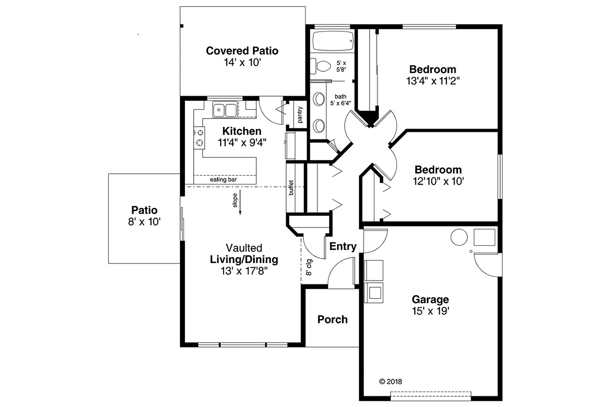 House Plan 41334 Level One