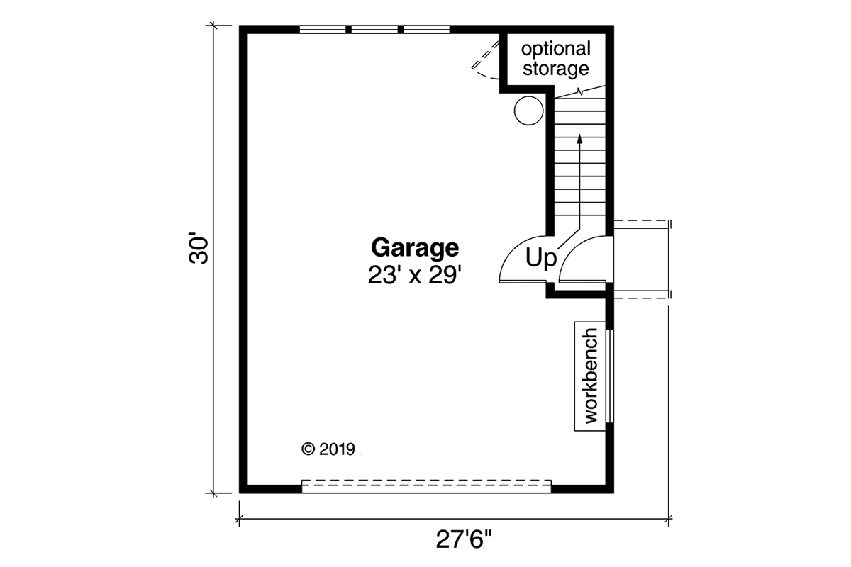 Garage Plan 41362 - 2 Car Garage Level One