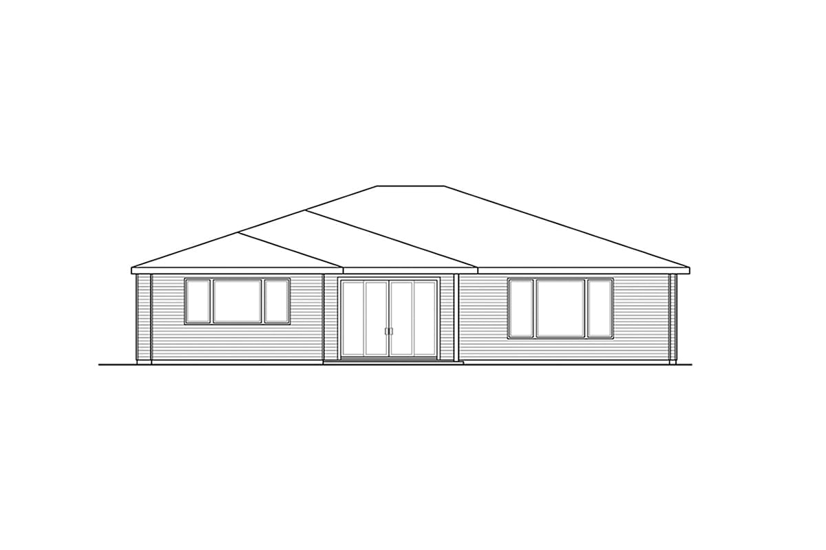House Plan 41389 Rear Elevation