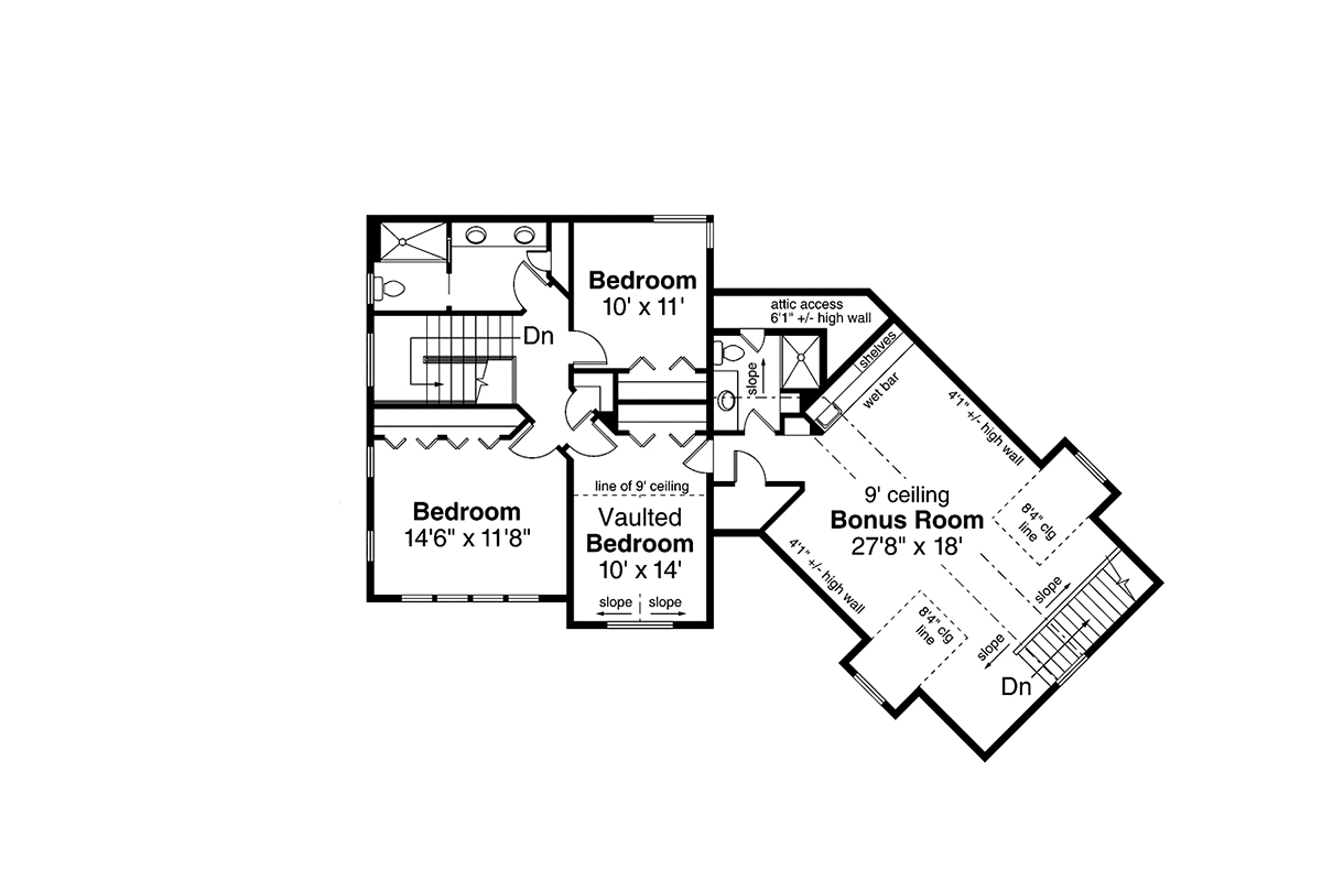 House Plan 41393 Level Two