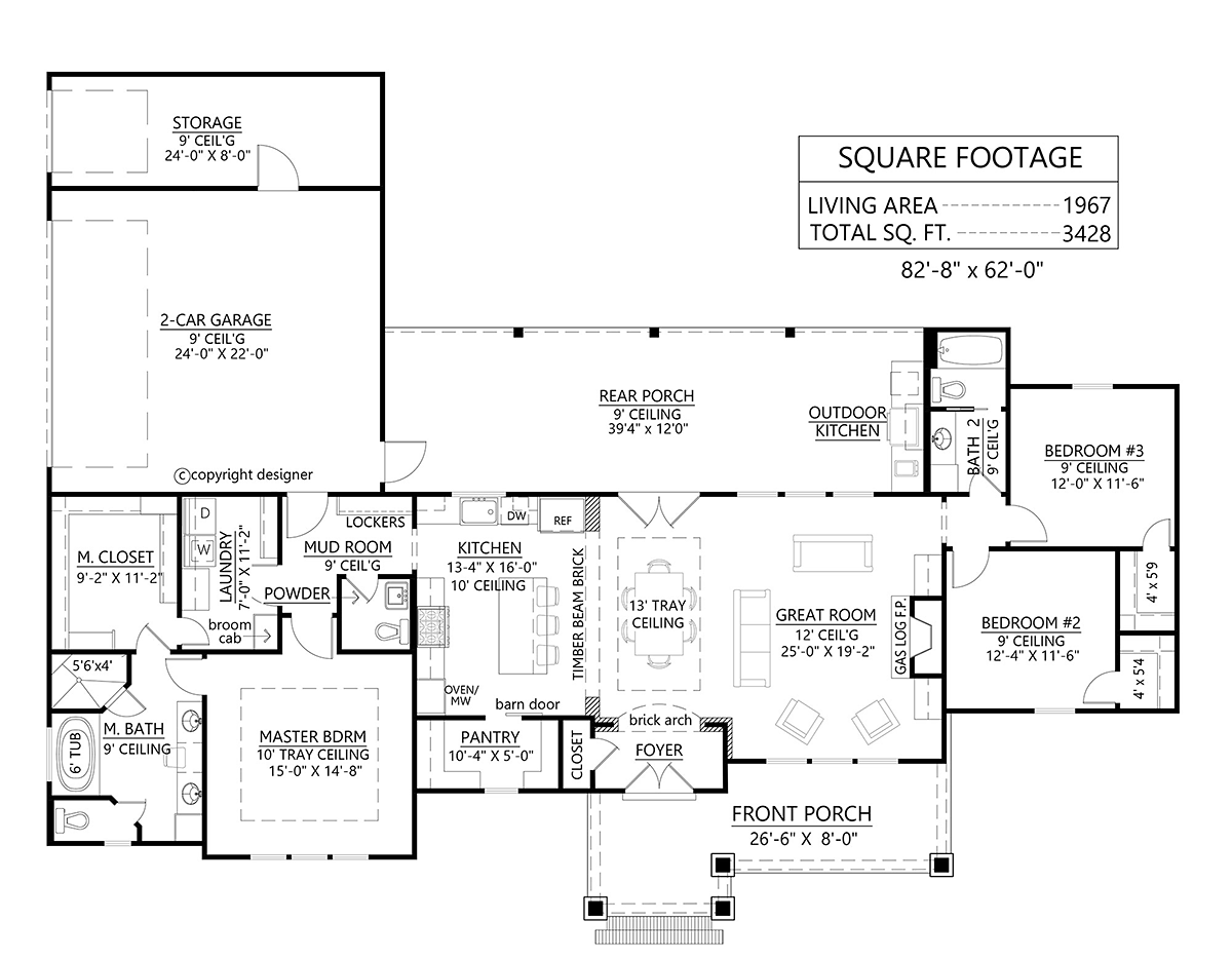 House Plan 41402 Level One
