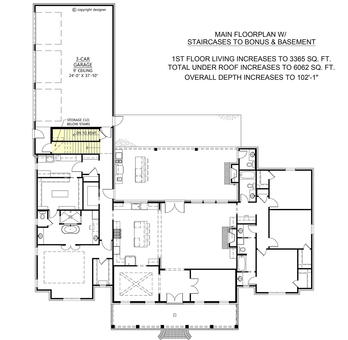 House Plan 41415 Alternate Level One