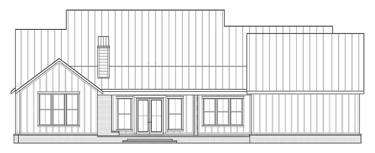 House Plan 41423 Rear Elevation