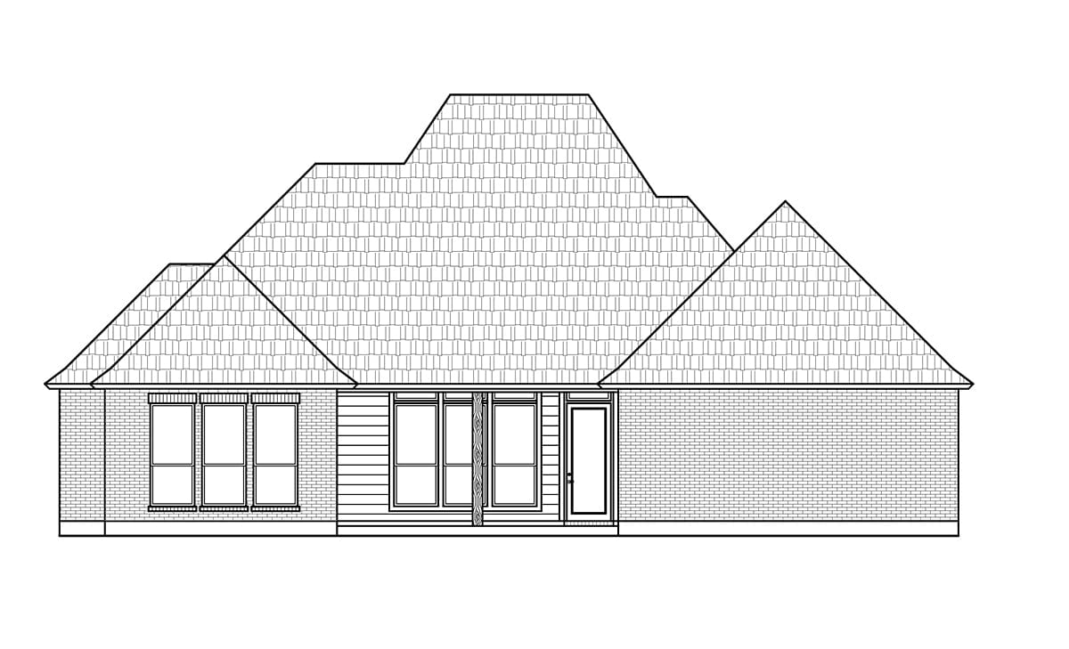 House Plan 41430 Rear Elevation