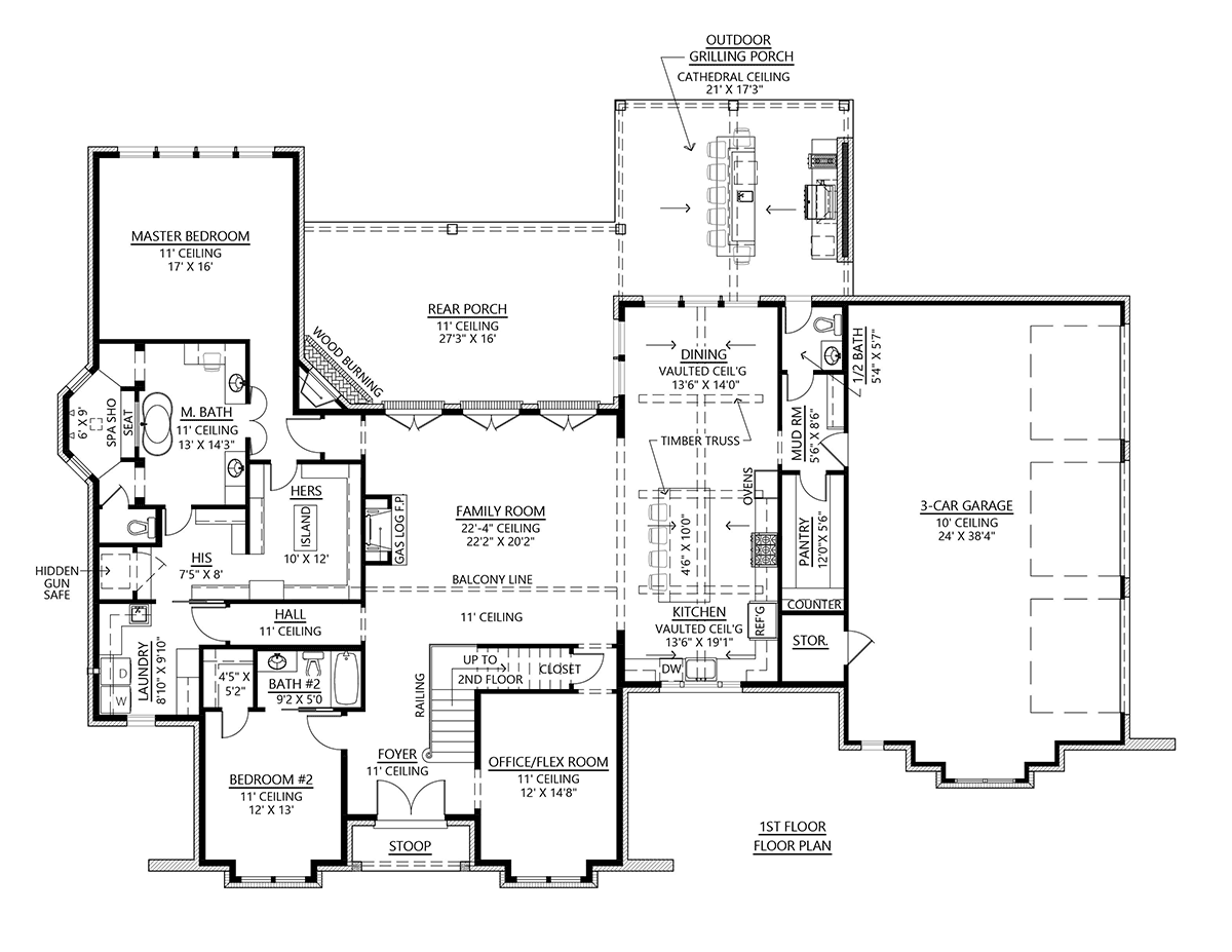 House Plan 41435 Level One