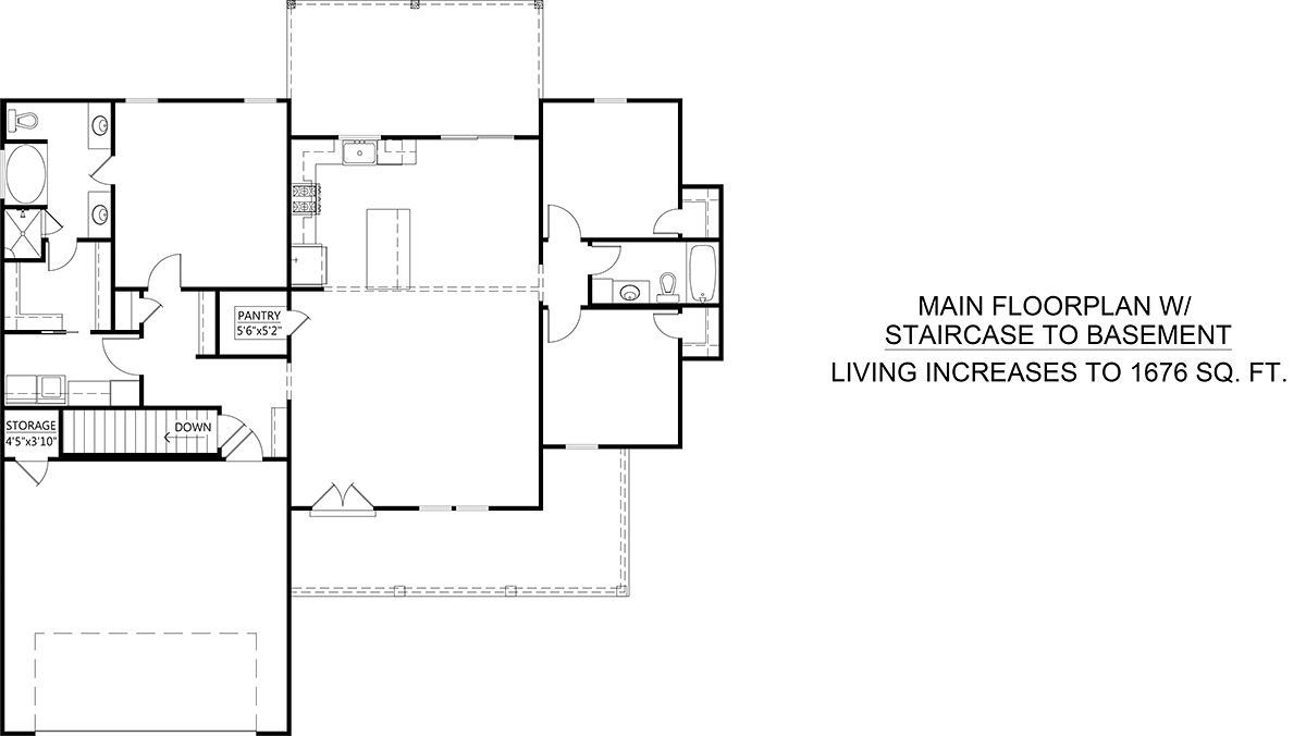 House Plan 41449 Alternate Level One