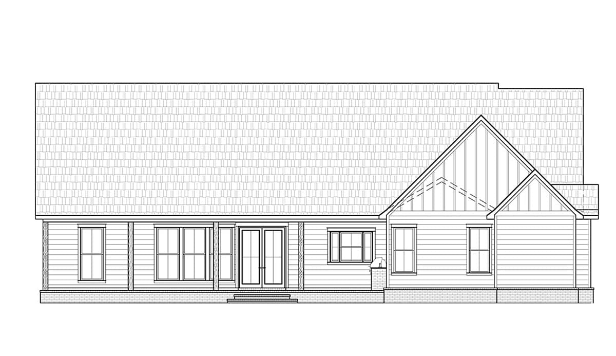 House Plan 41456 Rear Elevation
