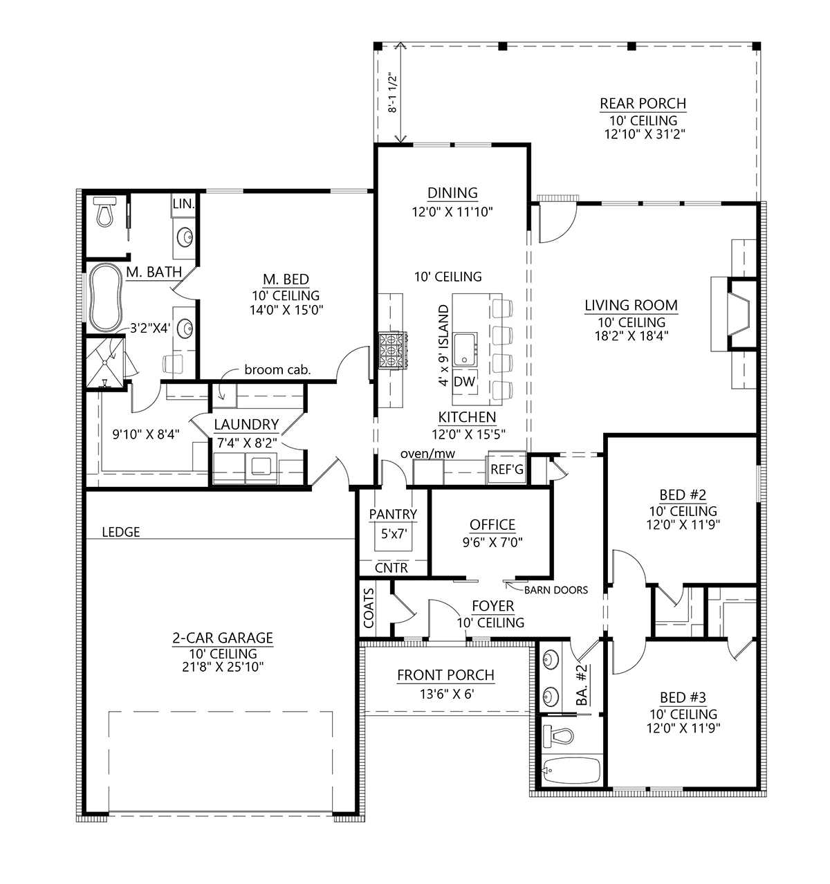House Plan 41462 Level One