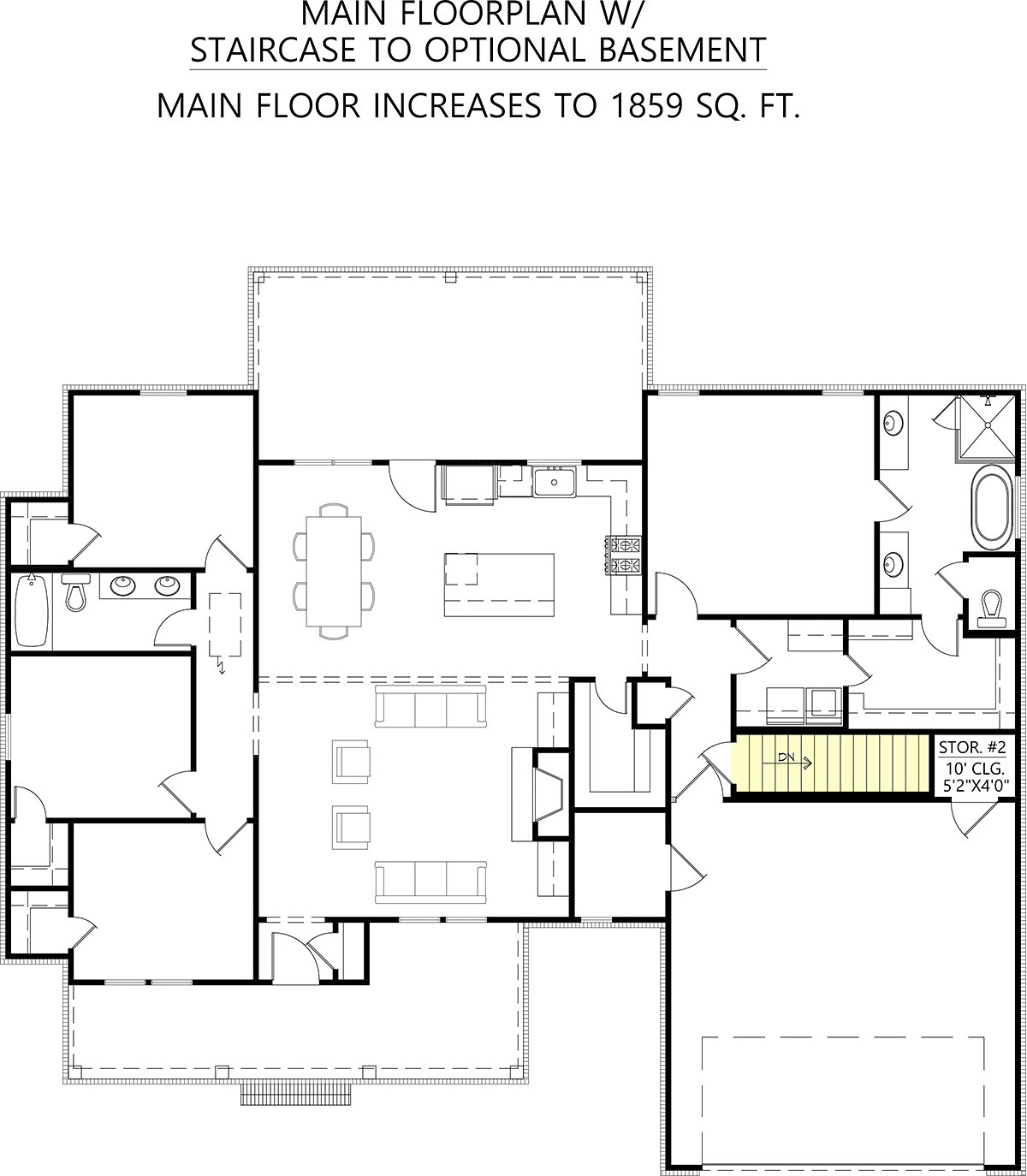 House Plan 41468 Alternate Level One