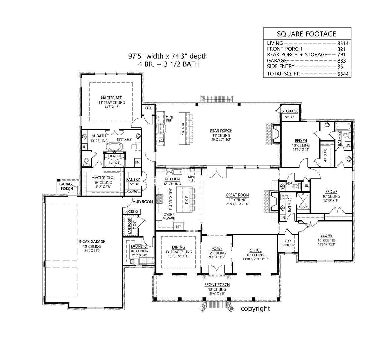 House Plan 41470 Level One
