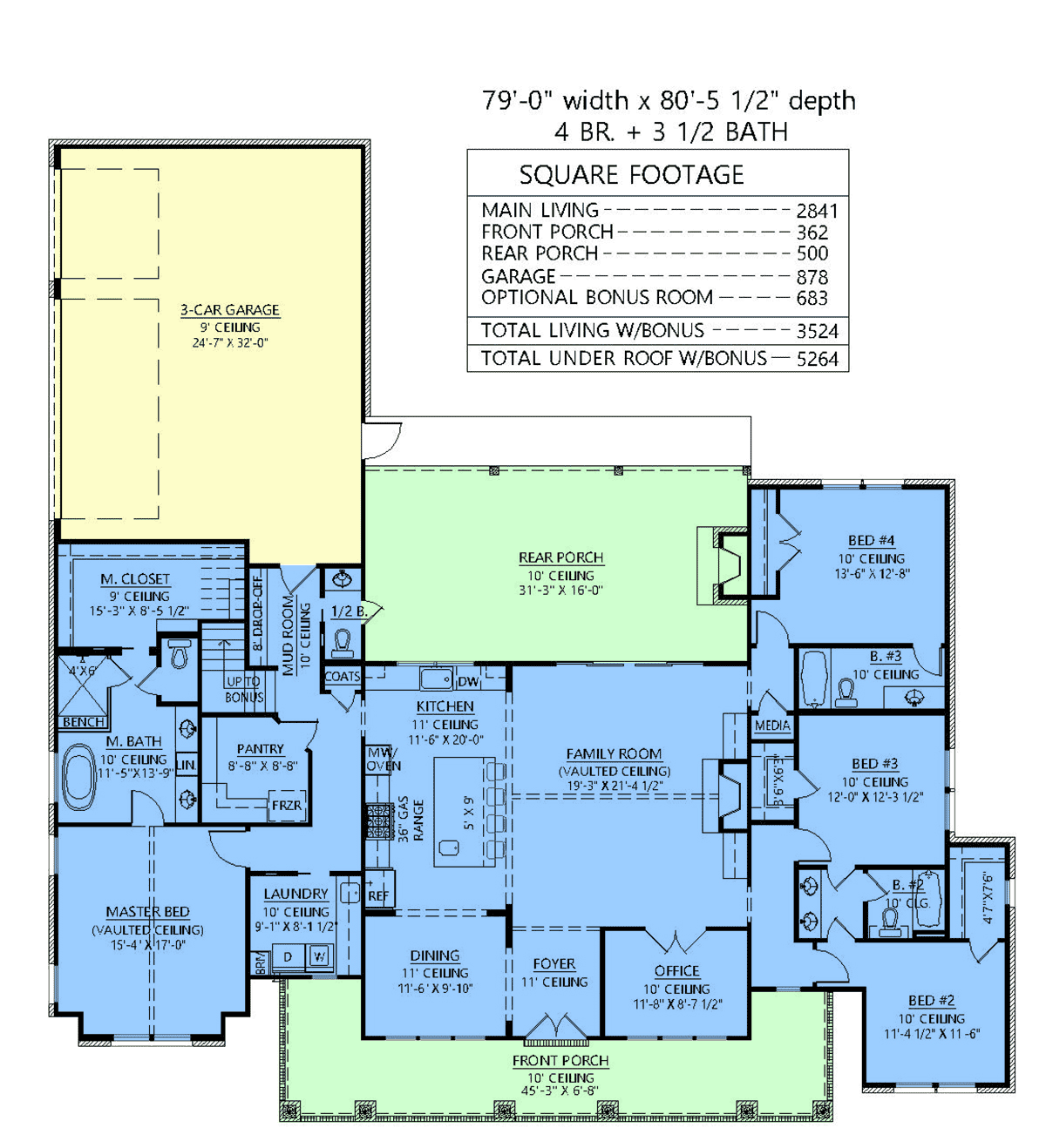 House Plan 41471 Level One