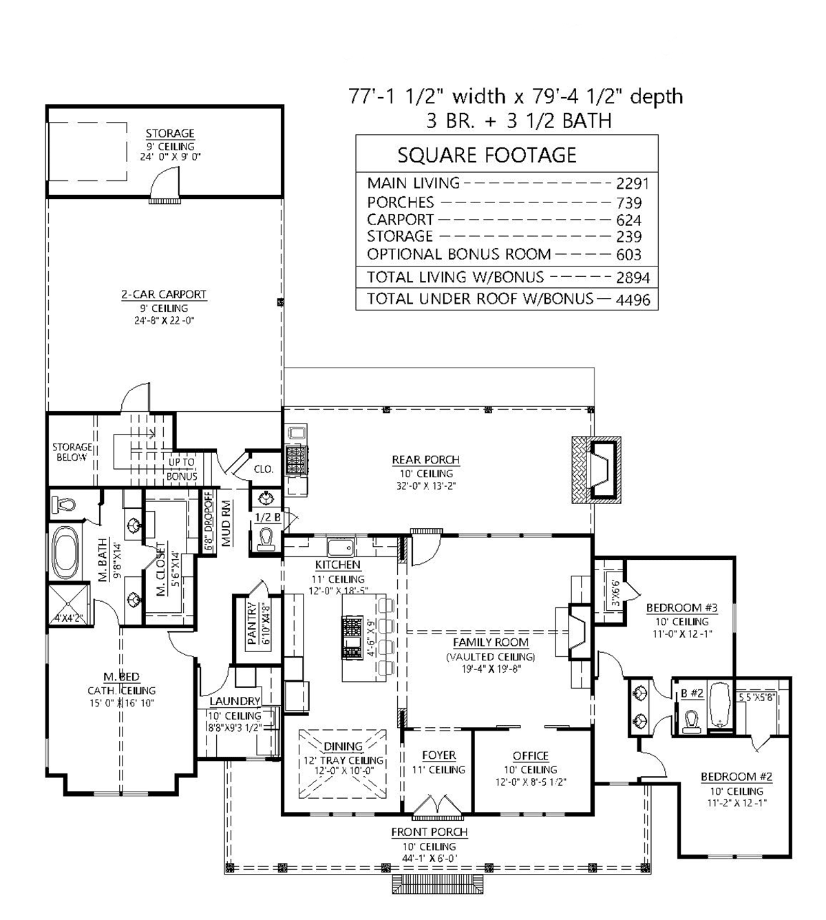 House Plan 41472 Level One