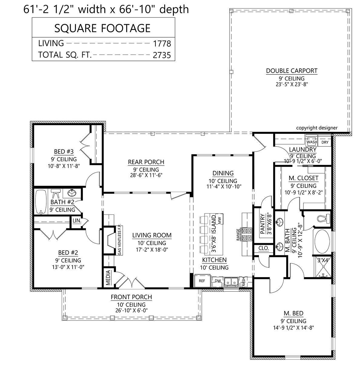 House Plan 41473 Level One