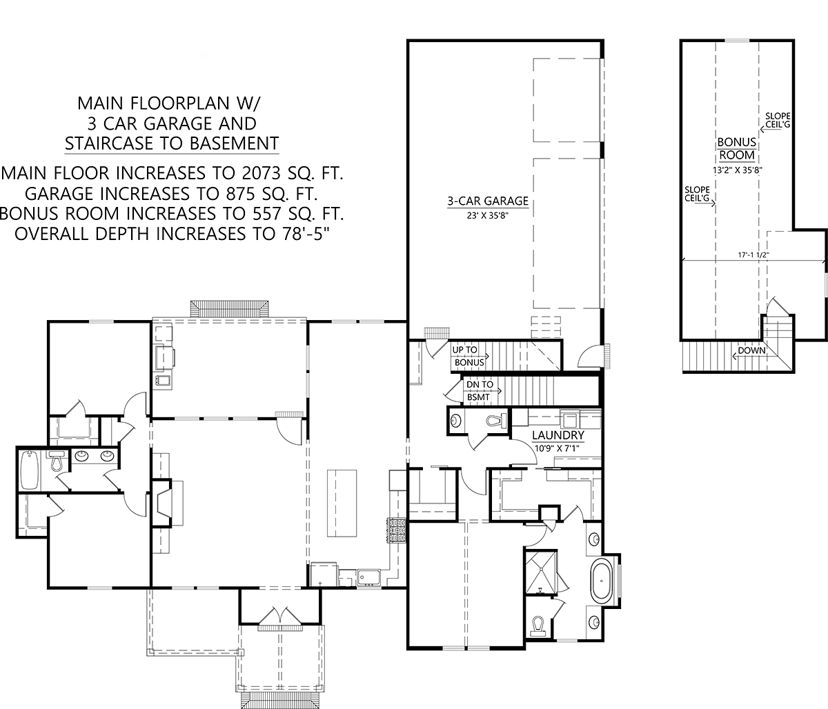 House Plan 41474 Alternate Level One
