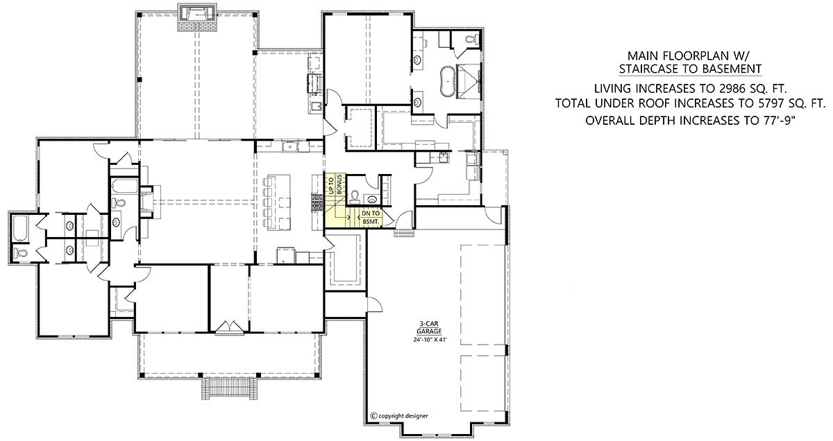 House Plan 41476 Alternate Level One