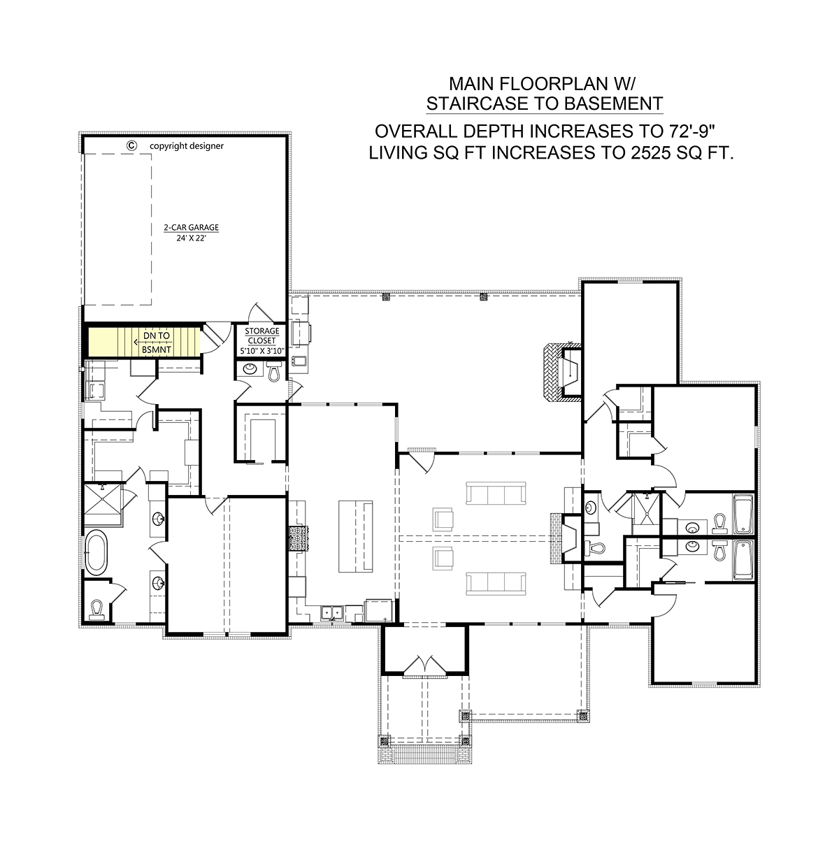 House Plan 41479 Alternate Level One