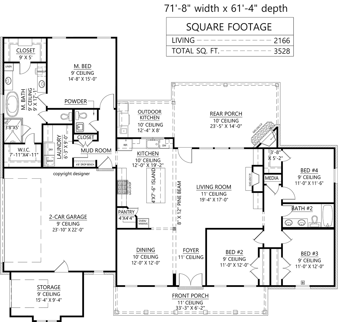 House Plan 41484 Level One
