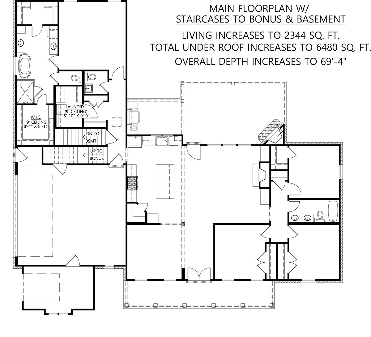 House Plan 41484 Alternate Level One