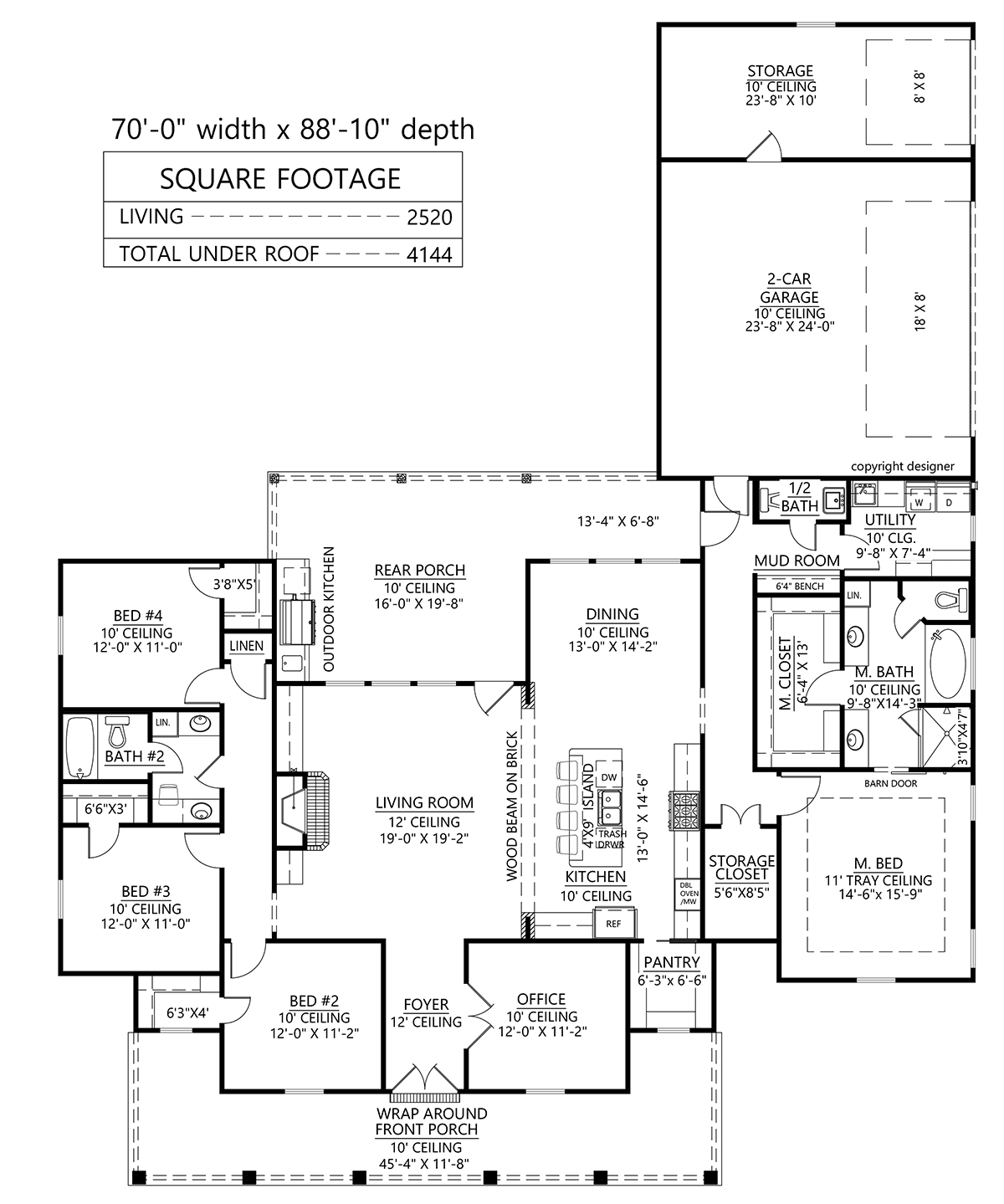House Plan 41494 Level One