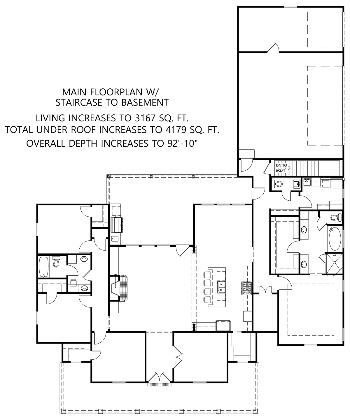 House Plan 41494 Alternate Level One