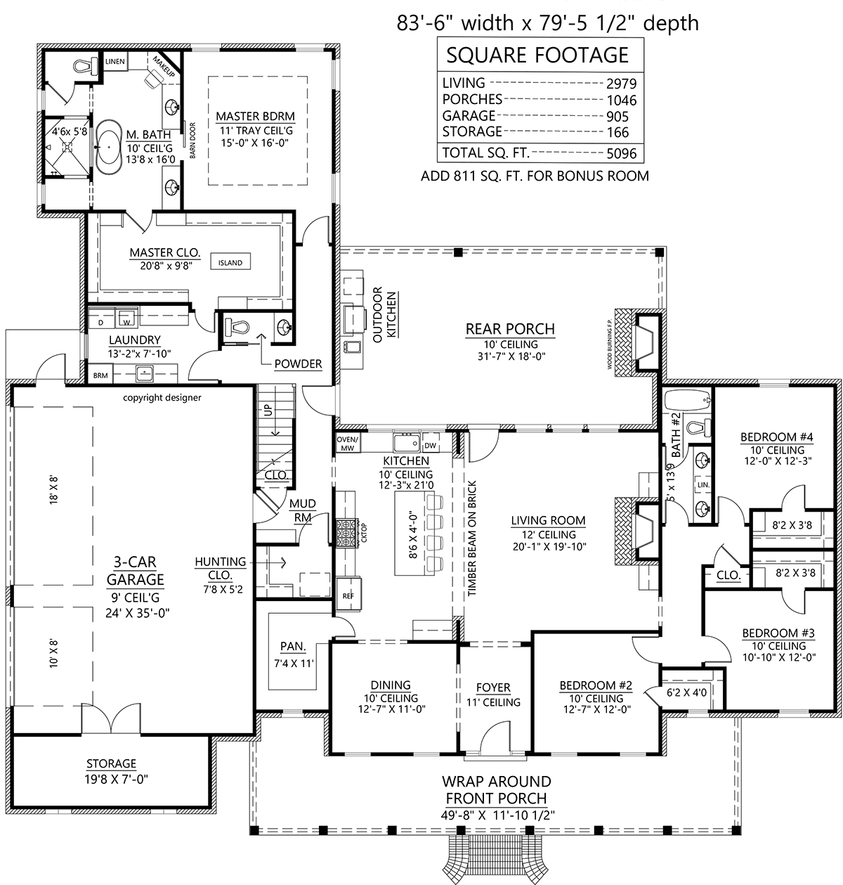 House Plan 41498 Level One