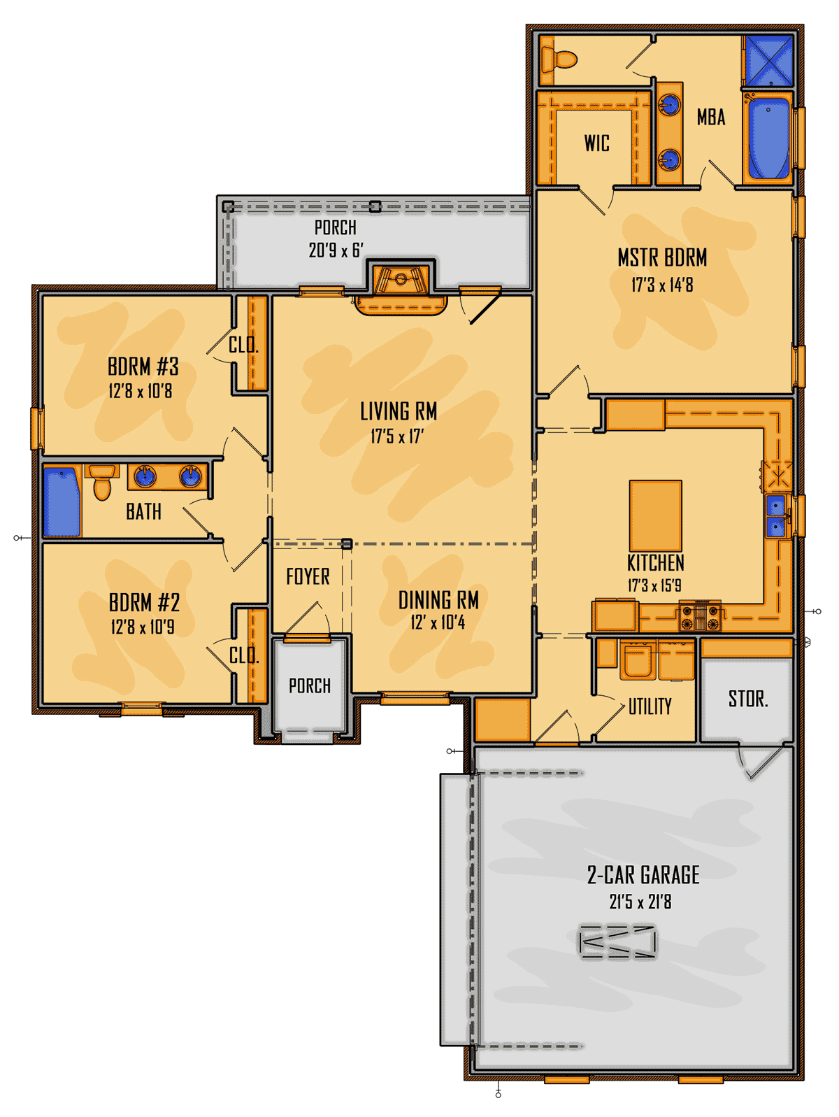 House Plan 41675 Level One