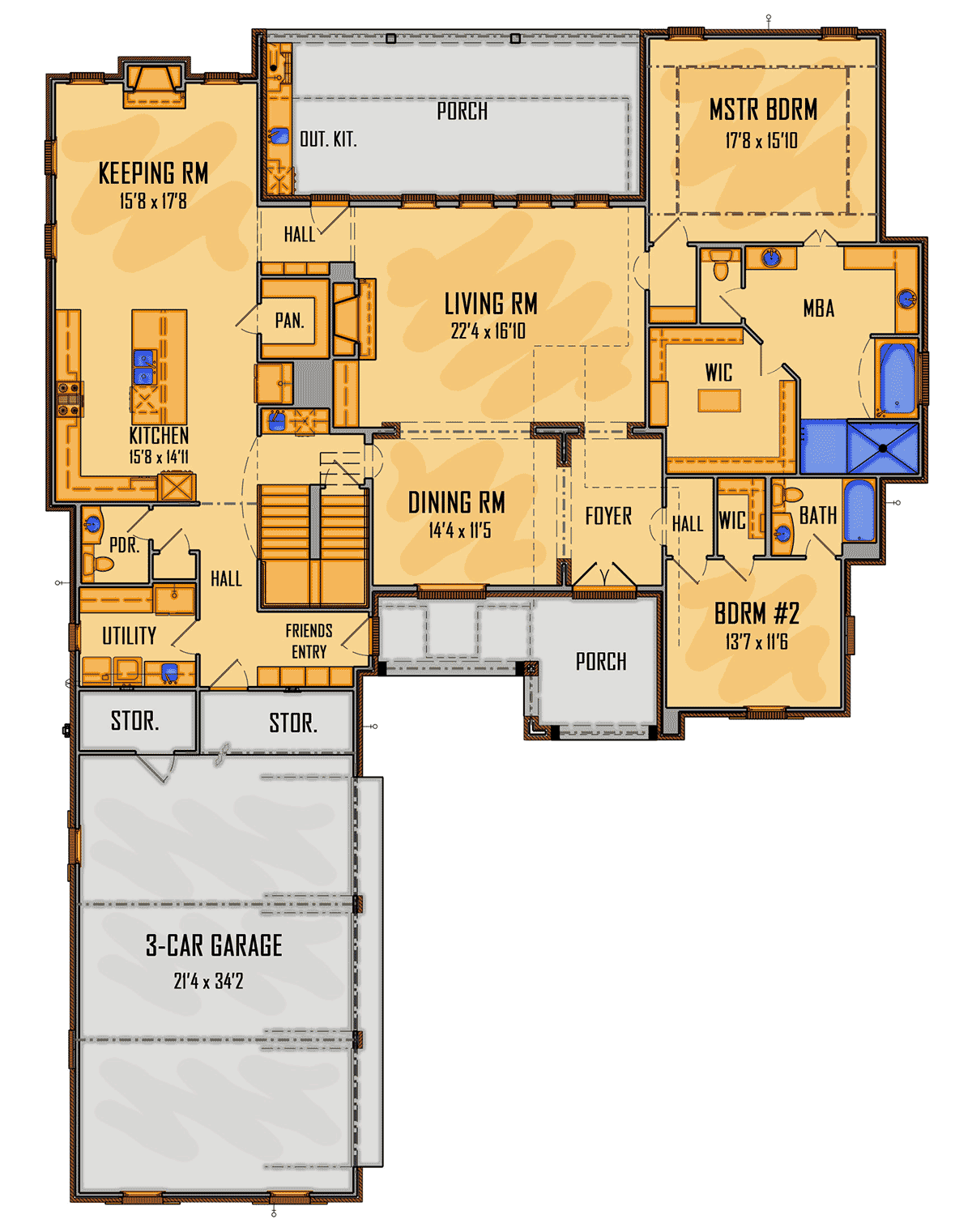 House Plan 41681 Level One