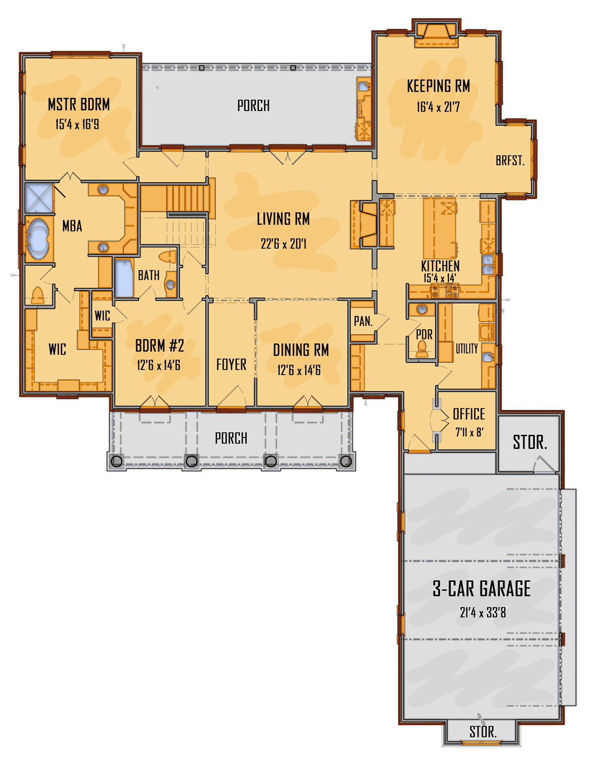 House Plan 41686 Level One