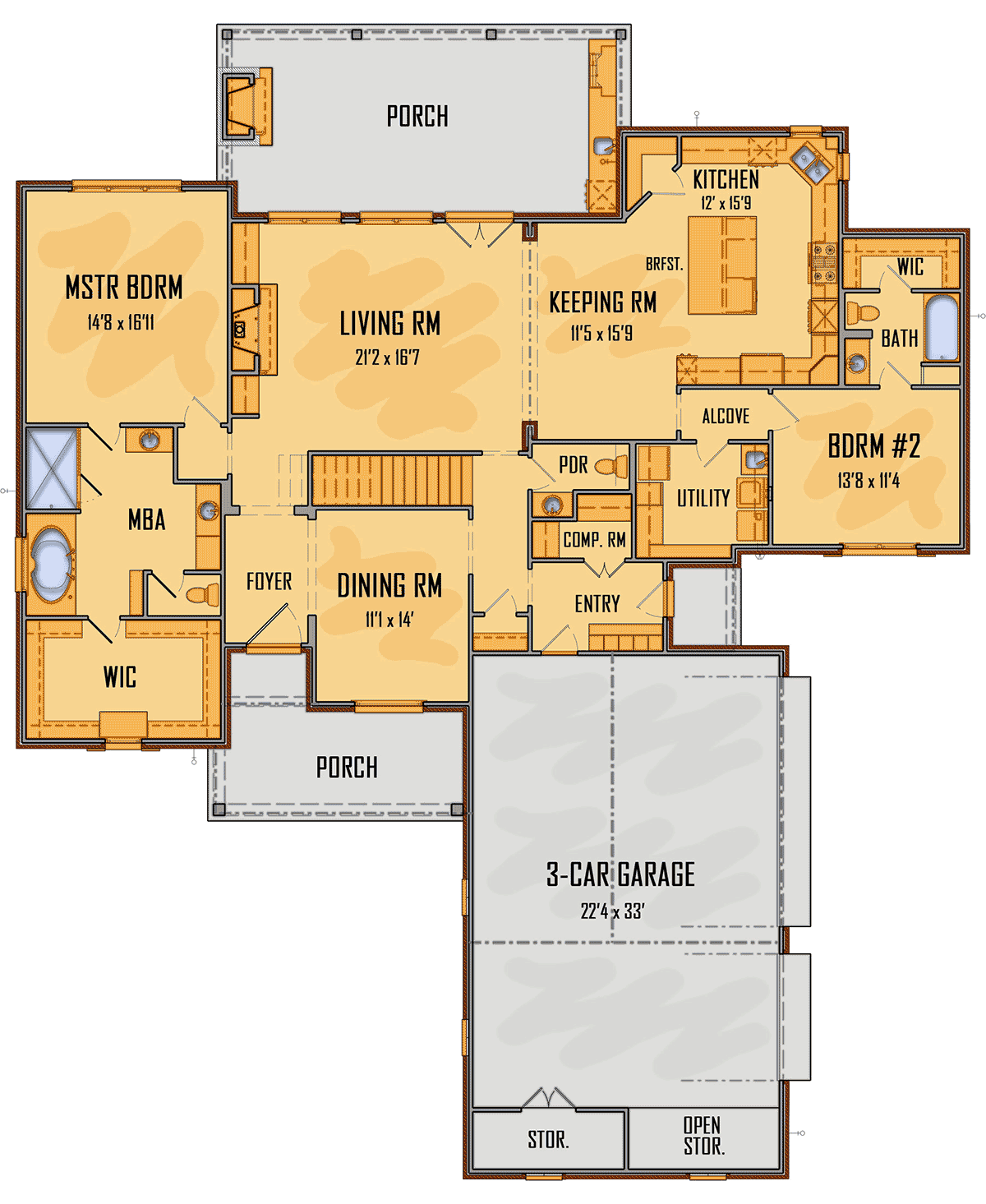 House Plan 41693 Level One