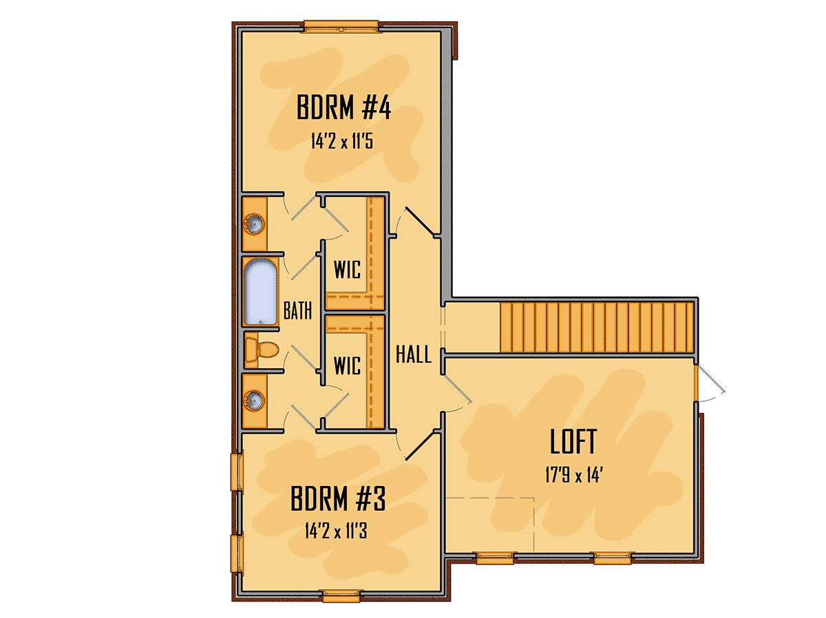 House Plan 41693 Level Two