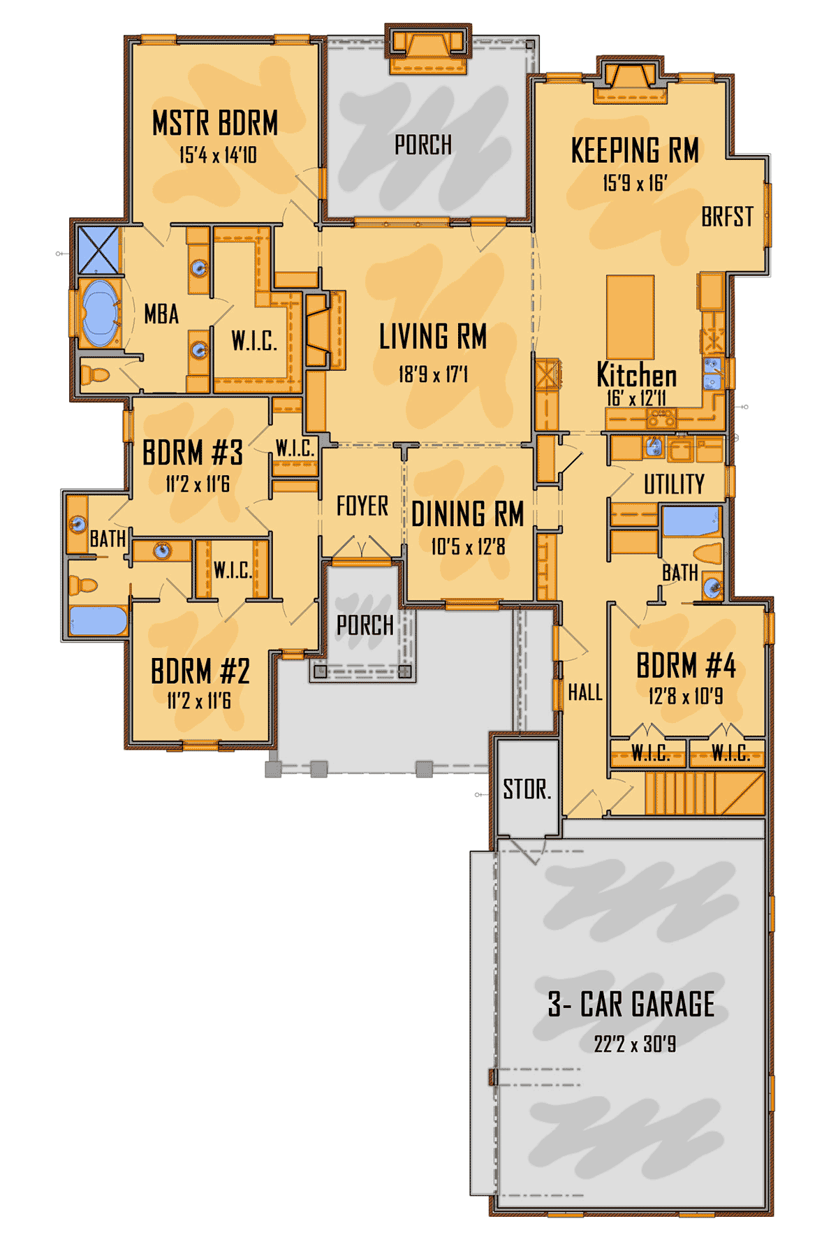 House Plan 41695 Level One