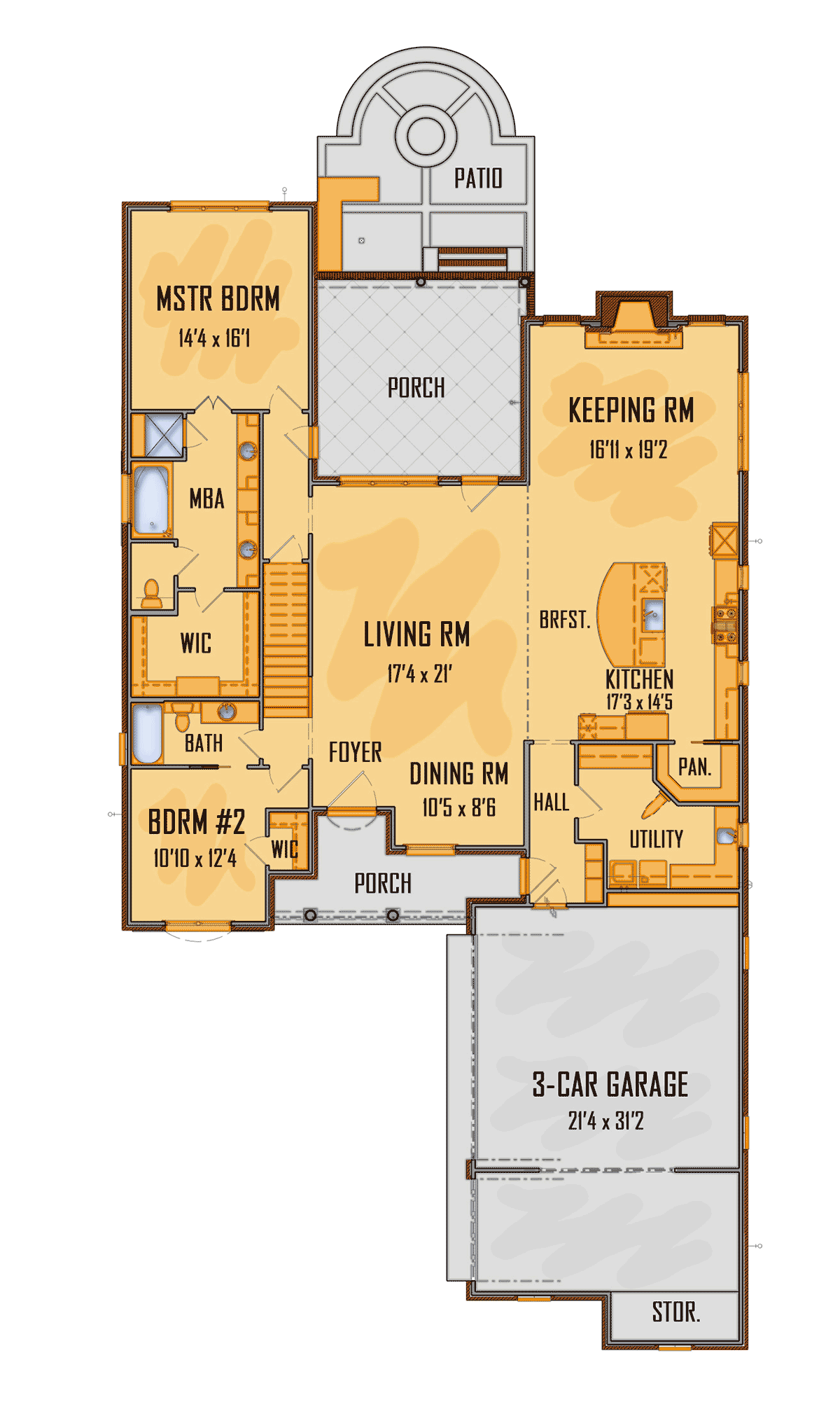 House Plan 41698 Level One