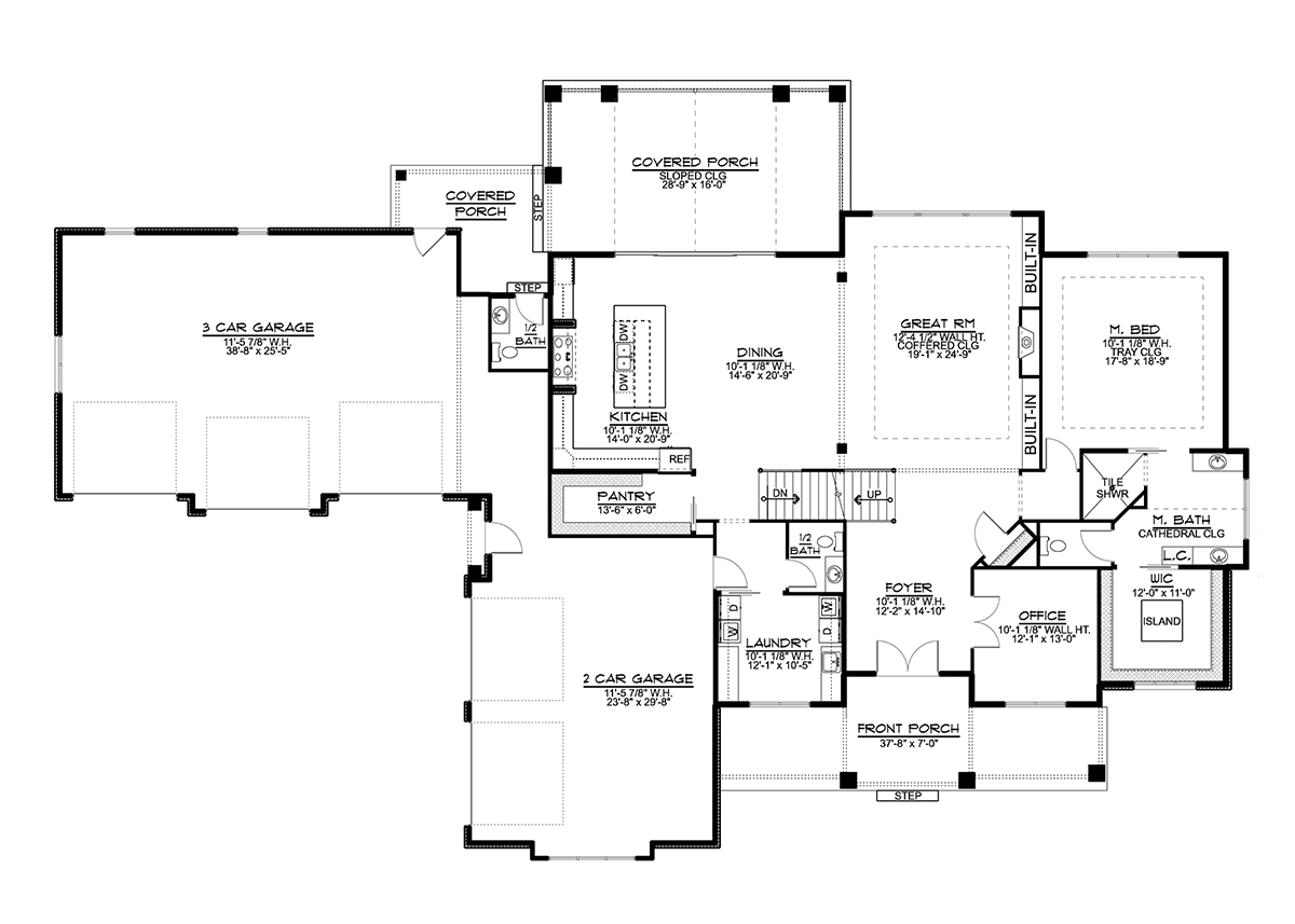 House Plan 41812 Level One