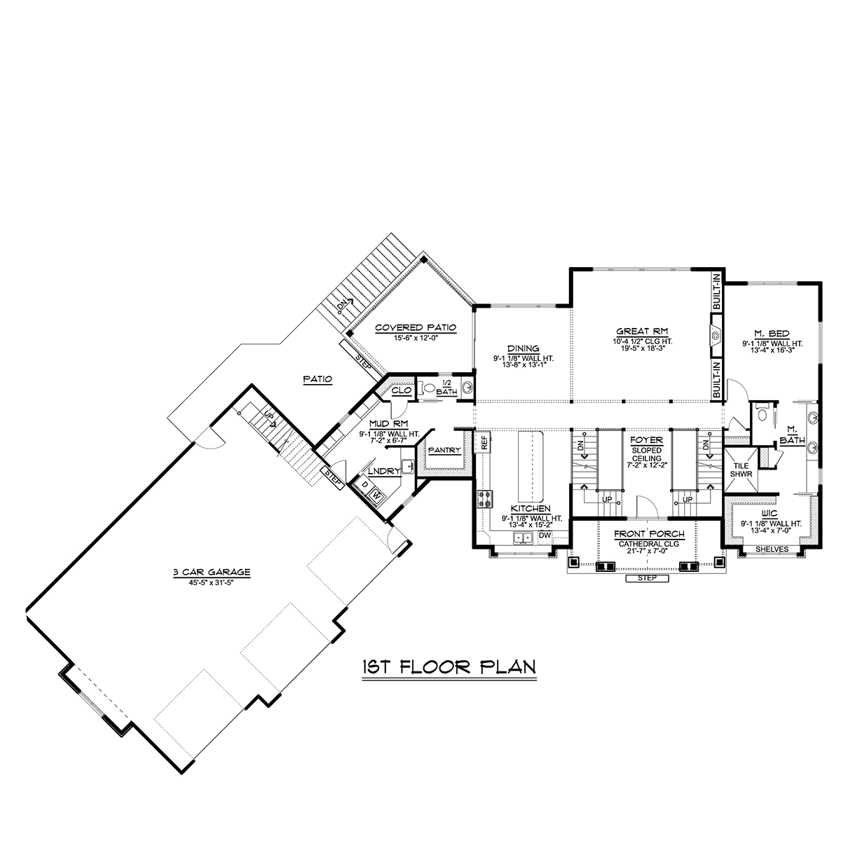 House Plan 41813 Level One