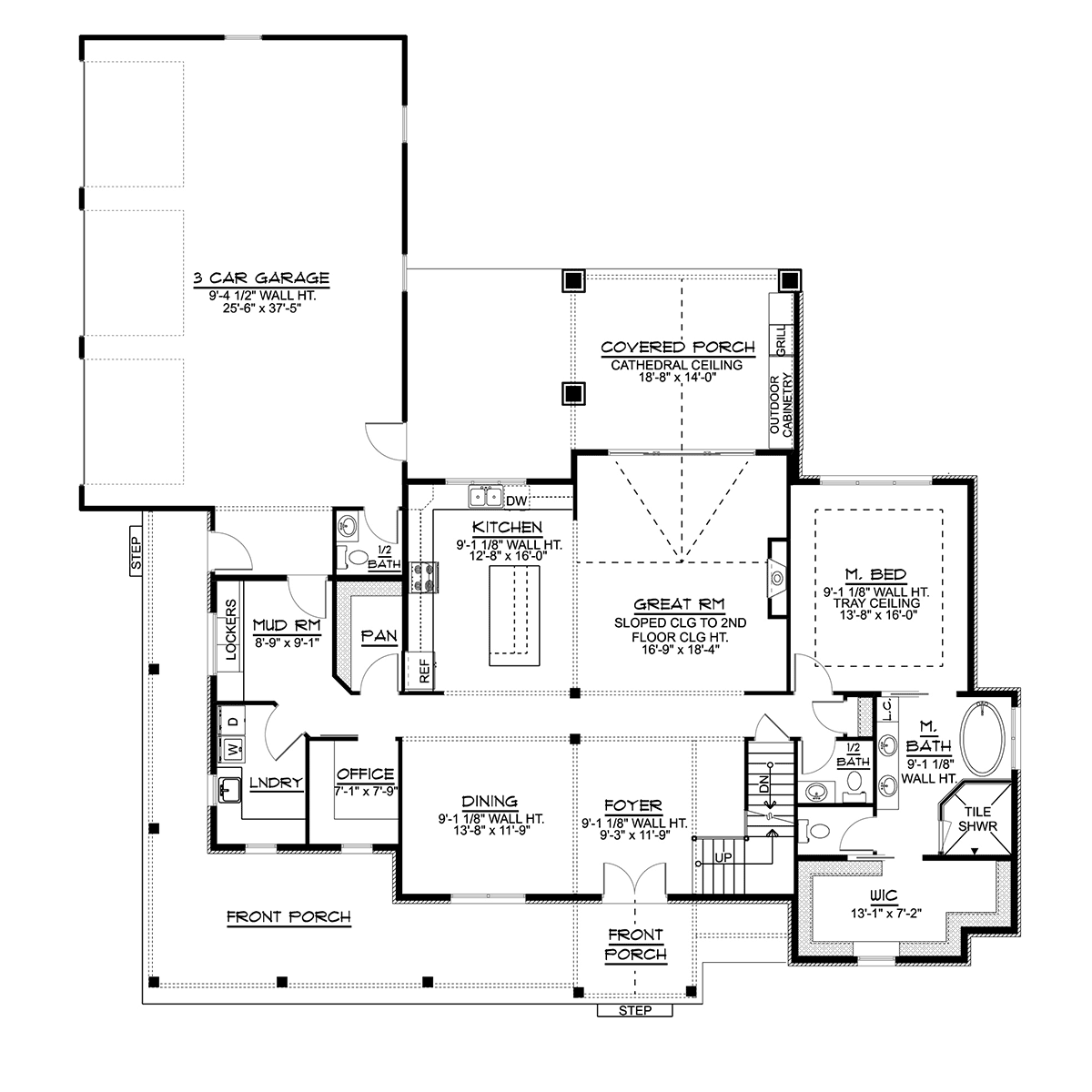 House Plan 41814 Level One