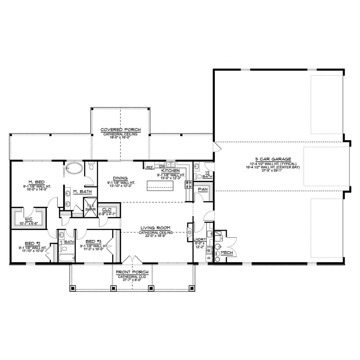 House Plan 41819 Level One