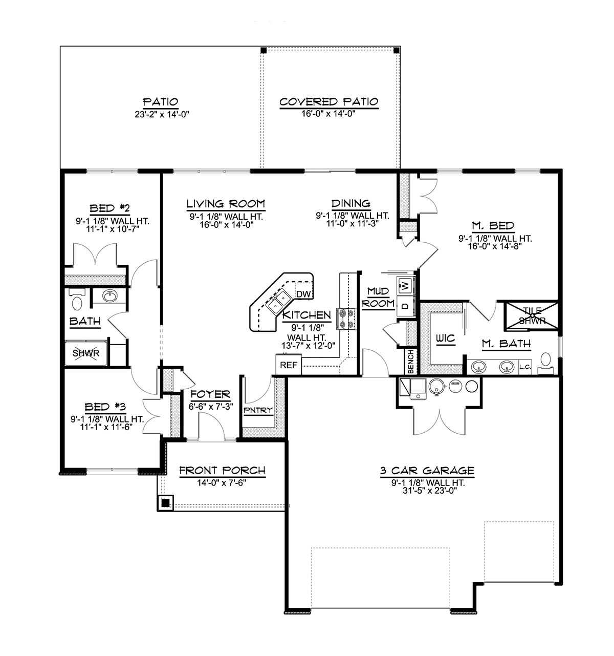 House Plan 41831 Level One