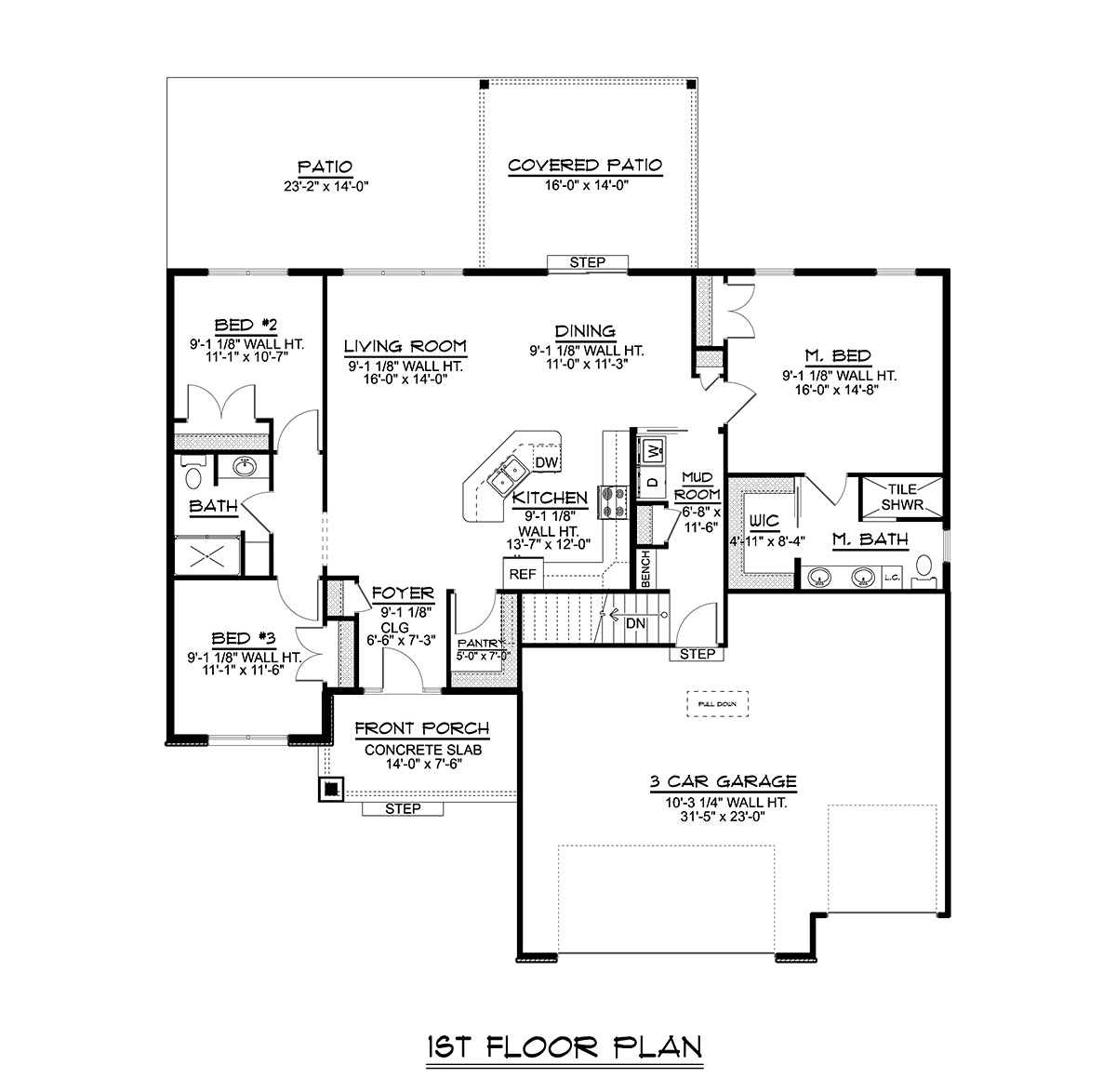 House Plan 41831 Alternate Level One