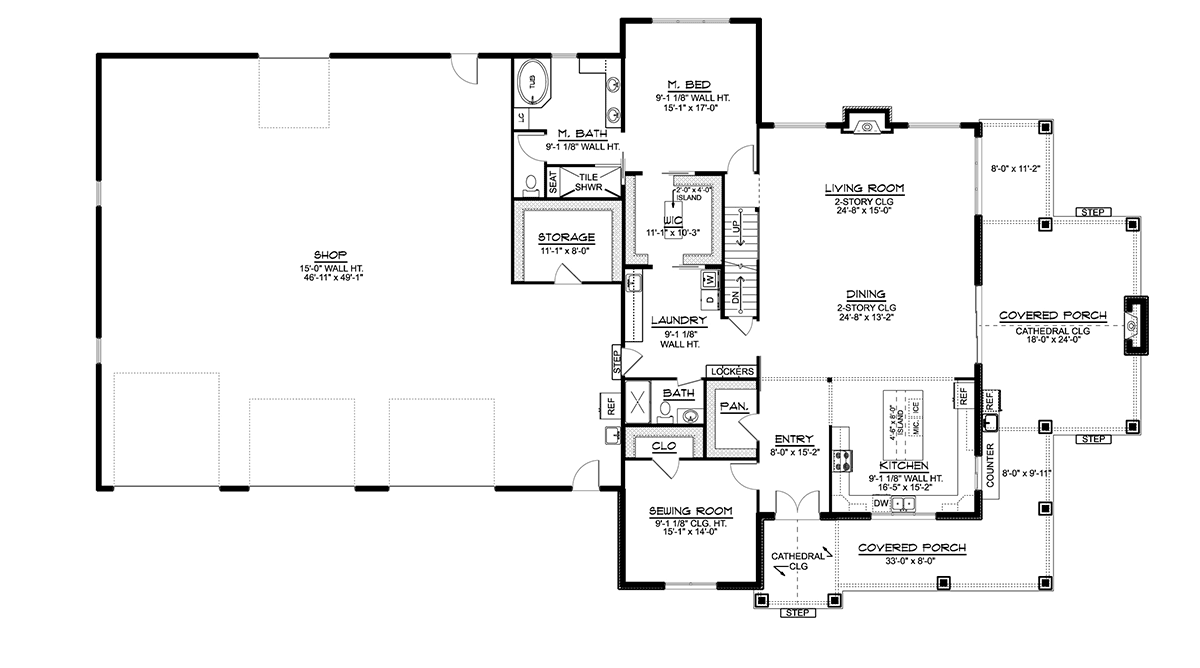 House Plan 41836 Level One