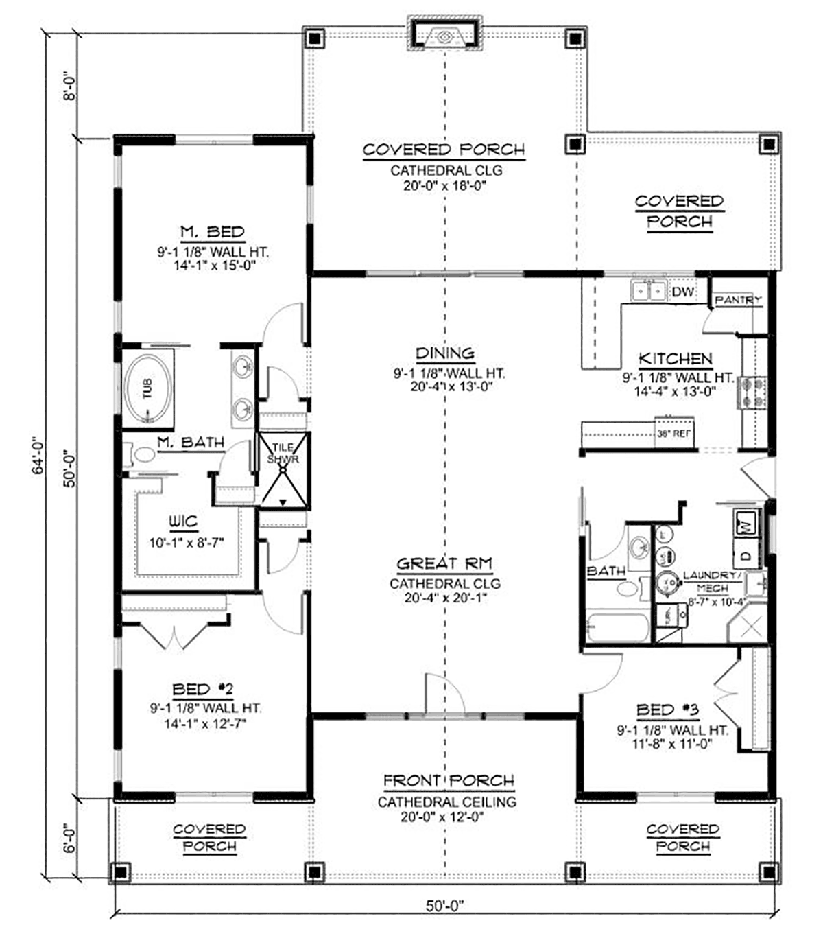 Plan 41841 | Craftsman Style House Plan with Open Concept and Spl