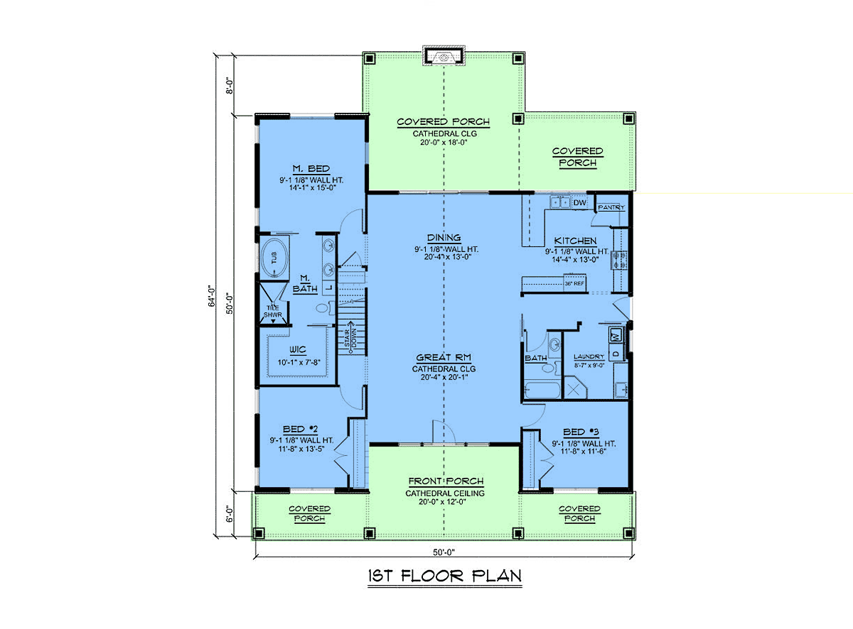 House Plan 41841 Alternate Level One