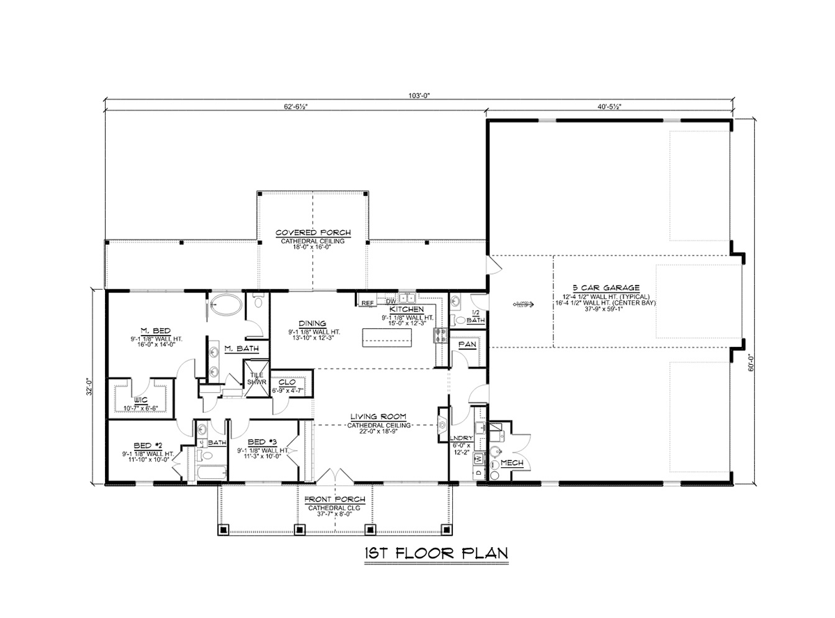 House Plan 41844 Level One