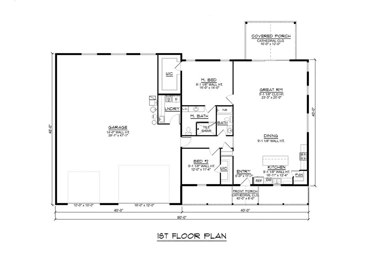 House Plan 41857 Level One
