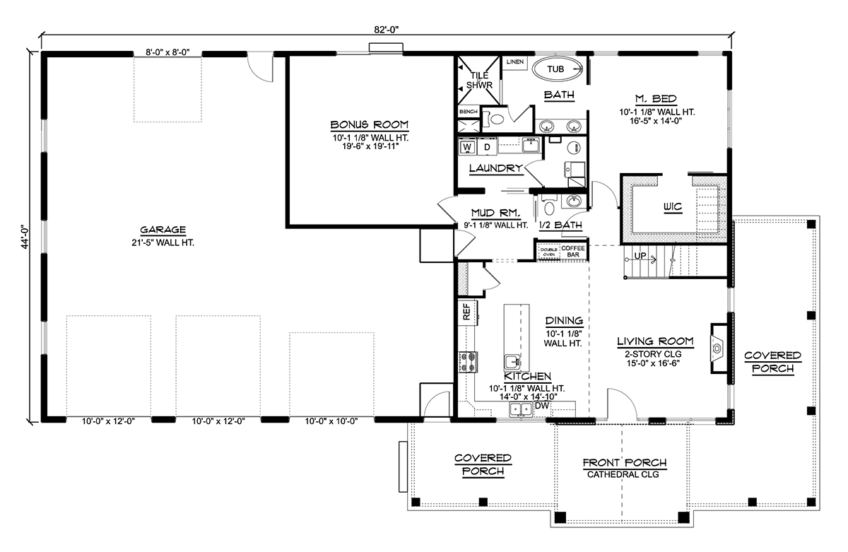 House Plan 41861 Level One