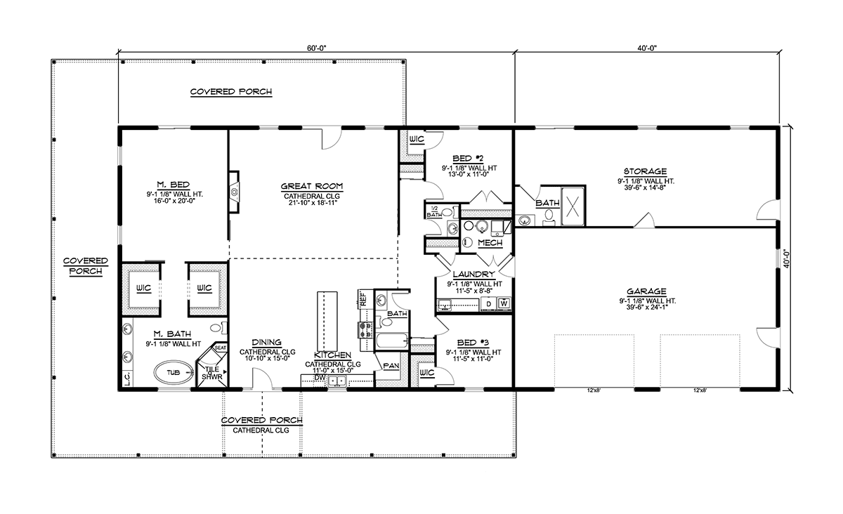 House Plan 41869 Level One
