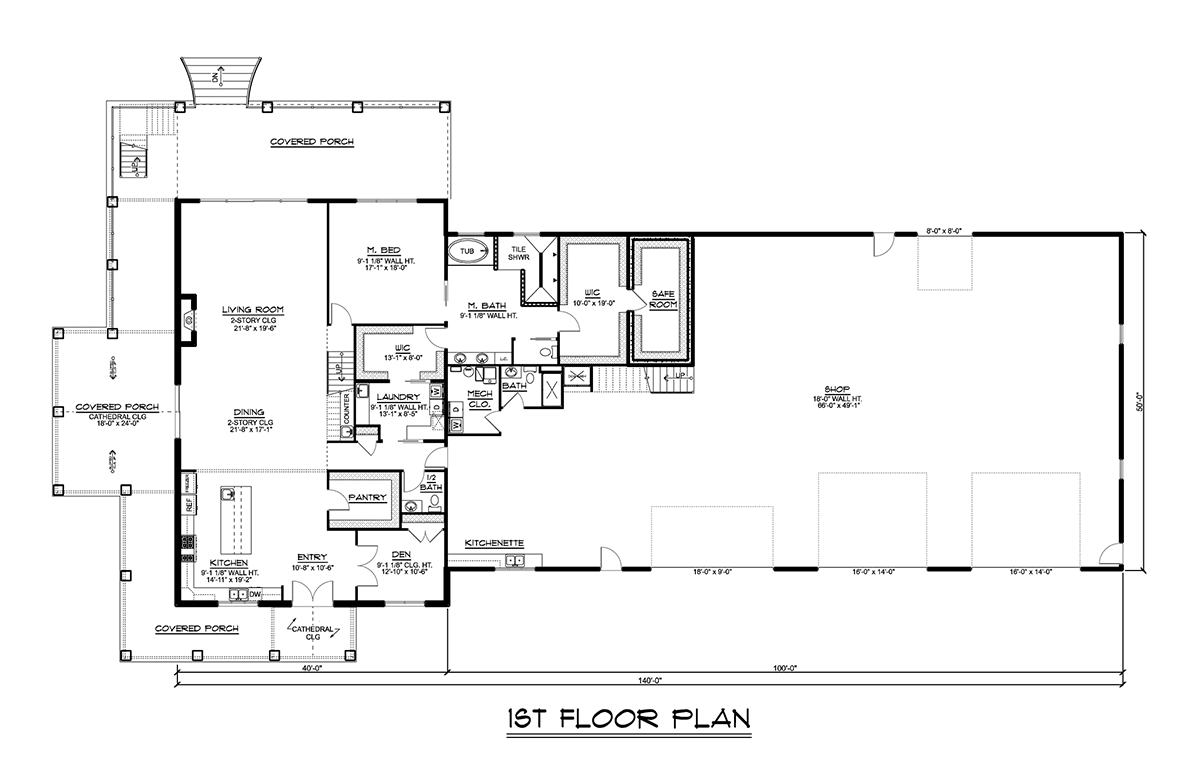 House Plan 41870 Level One
