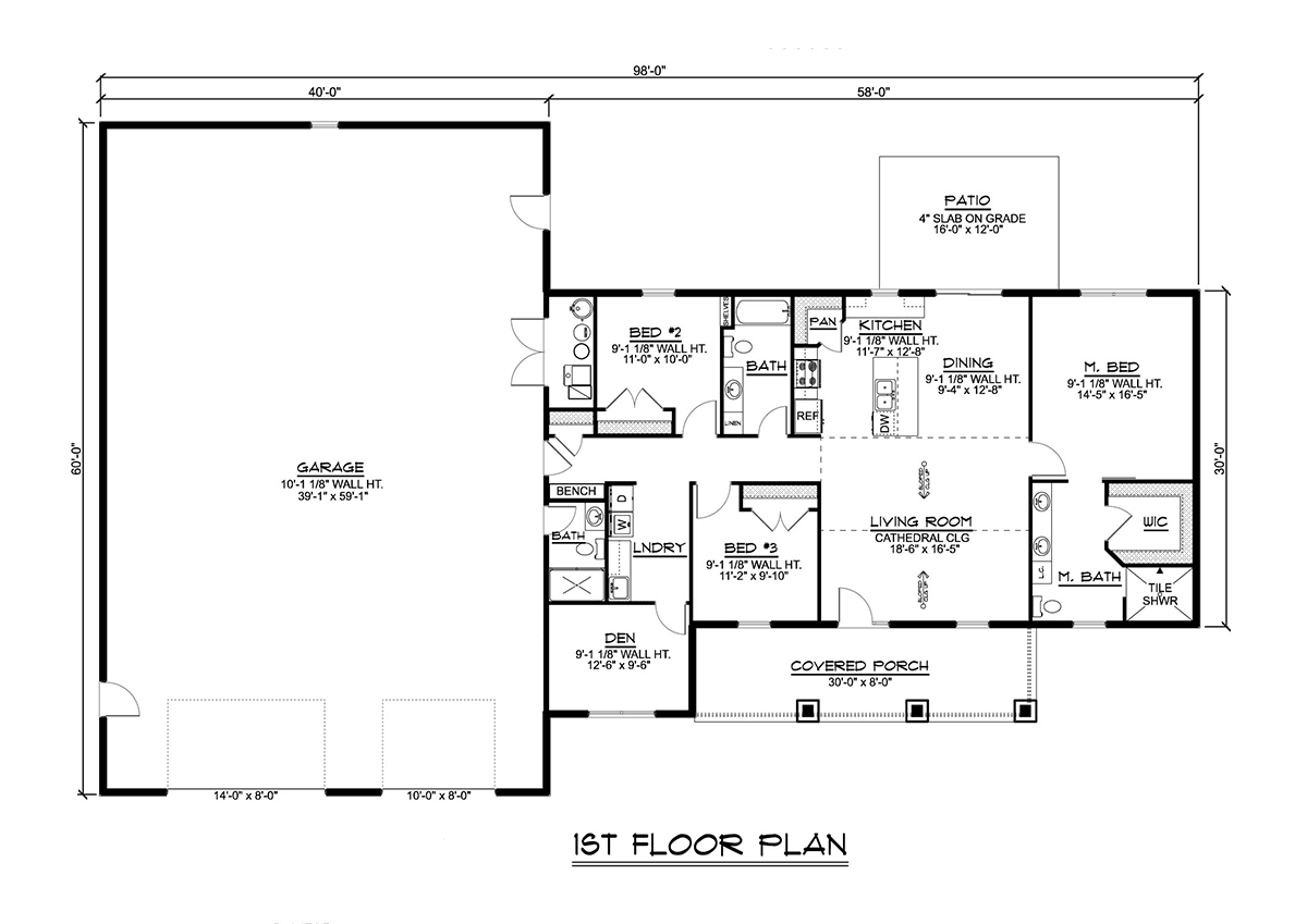 House Plan 41873 Level One