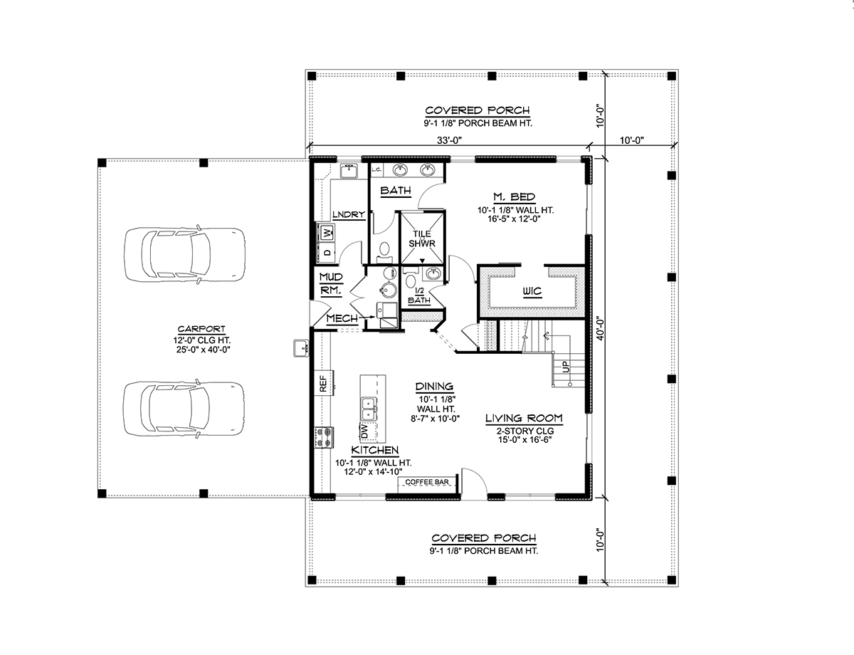House Plan 41874 Level One