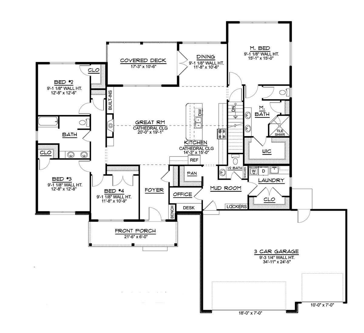 House Plan 41882 Level One