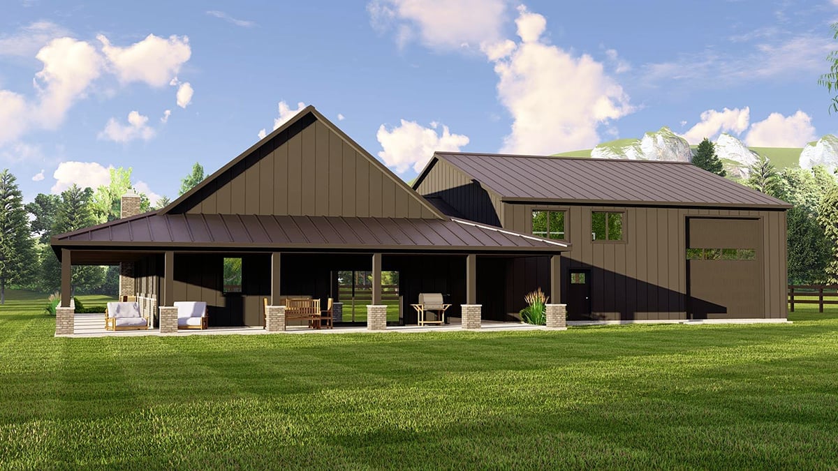 House Plan 41889 Rear Elevation